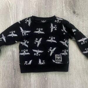 Black Graphic Kids Sweatshirt
